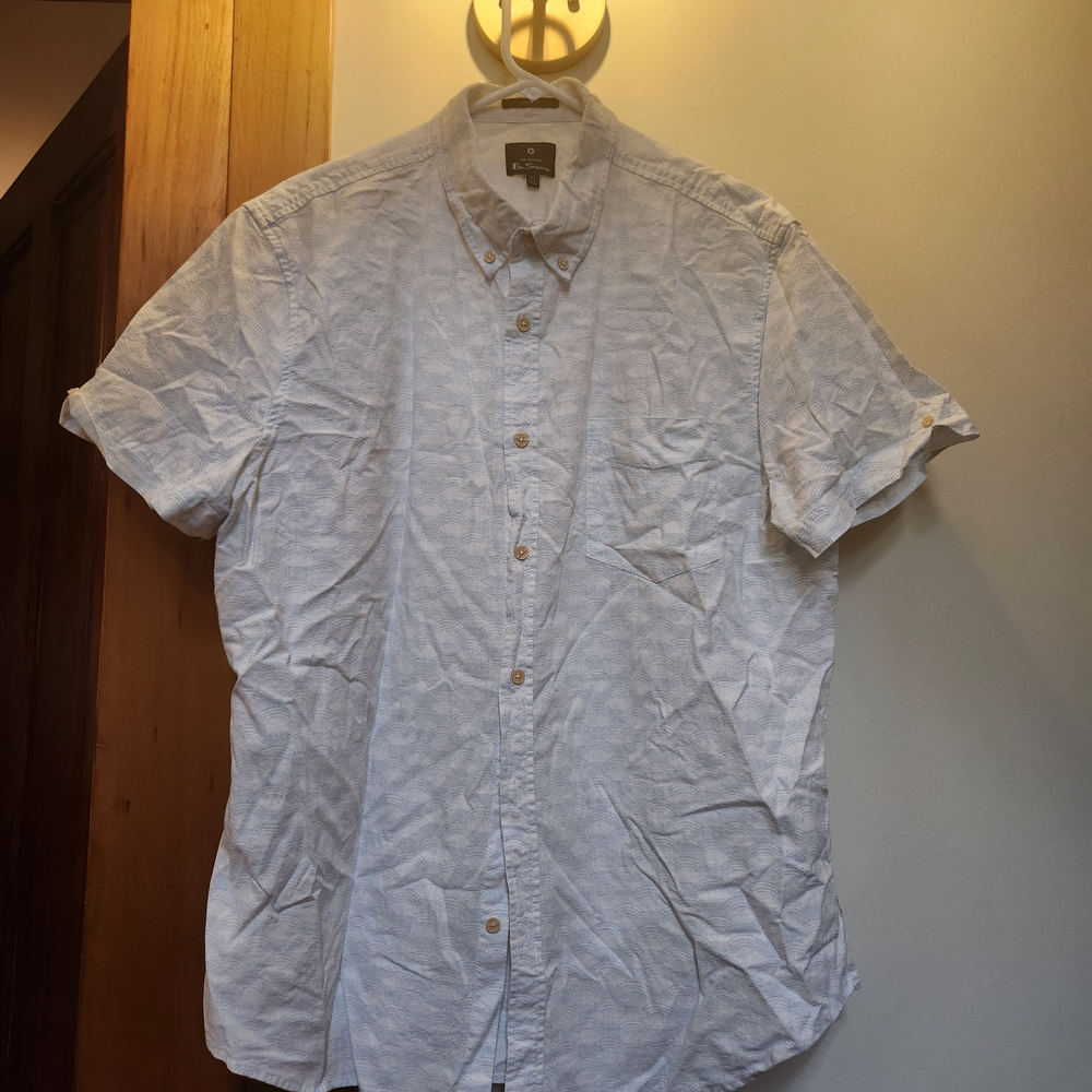 Ben Sherman Light Gray Casual Button Down Shirt